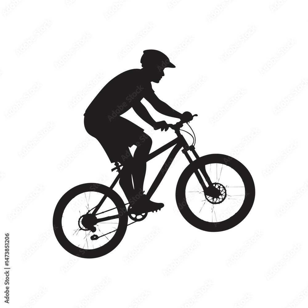 Obraz premium cyclist vector art silhouette