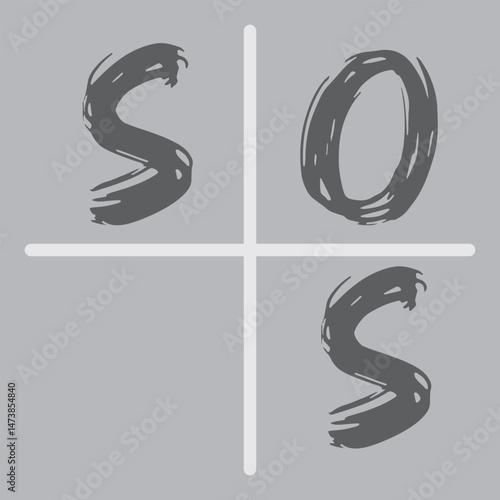 sos cool typography graphic print , Abstract fashion drawing and creative design for t-shirts, mugs, graphic tee, sweatshirt, cases, etc. Illustration in modern style for clothes