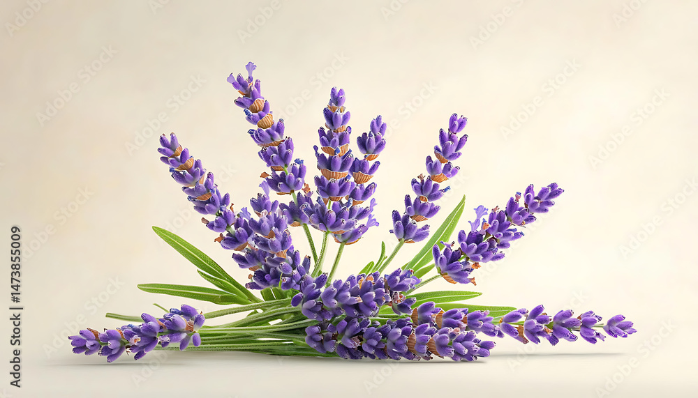 Fototapeta premium Lavender bouquet with soft background.