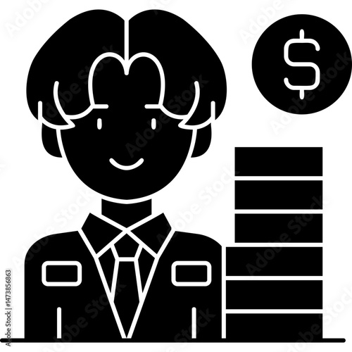 Money Manager Icon Vector Element