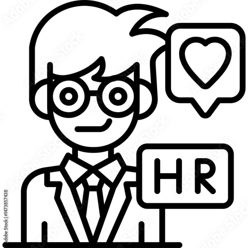 Hr Manager Icon Vector Element