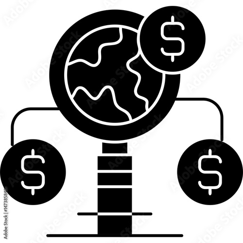 Global Research Icon Vector Element