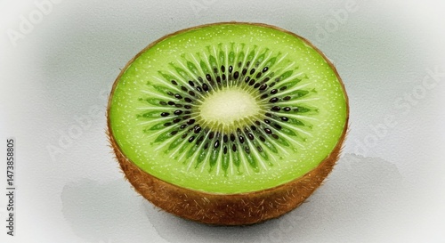 Vivid kiwi slice fresh  delicious