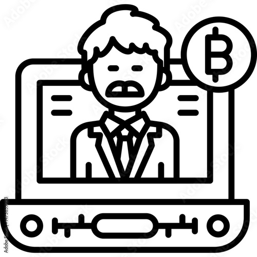 Hash Rate Icon Vector Element