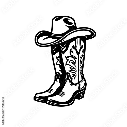 illustration of a cowboy boots