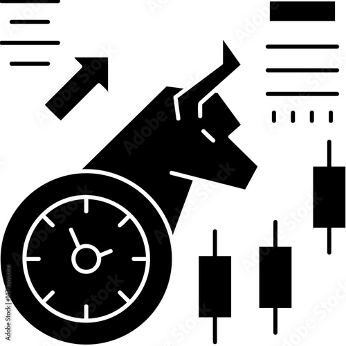 Time Market Icon Vector Element