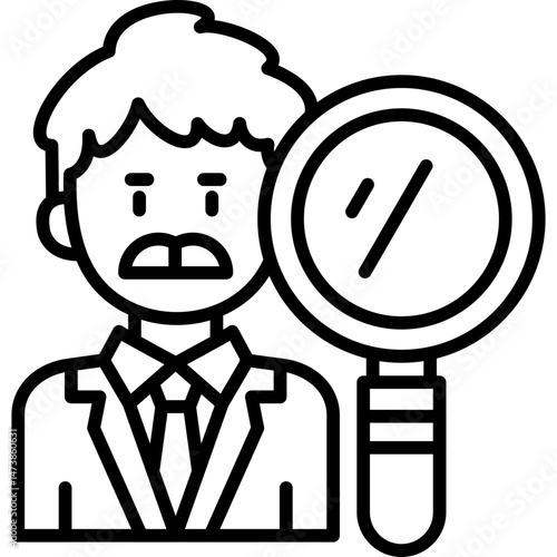 Auditor Icon Vector Element