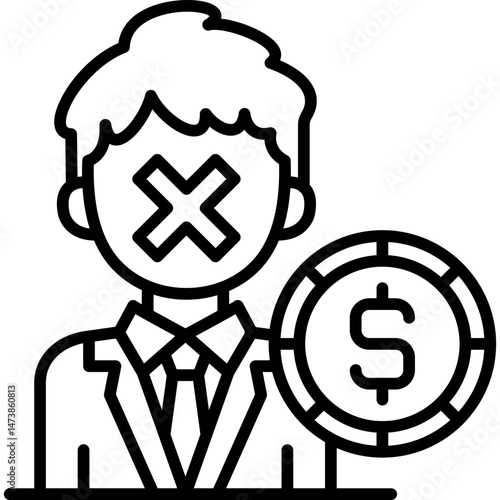 Silent Money Icon Vector Element
