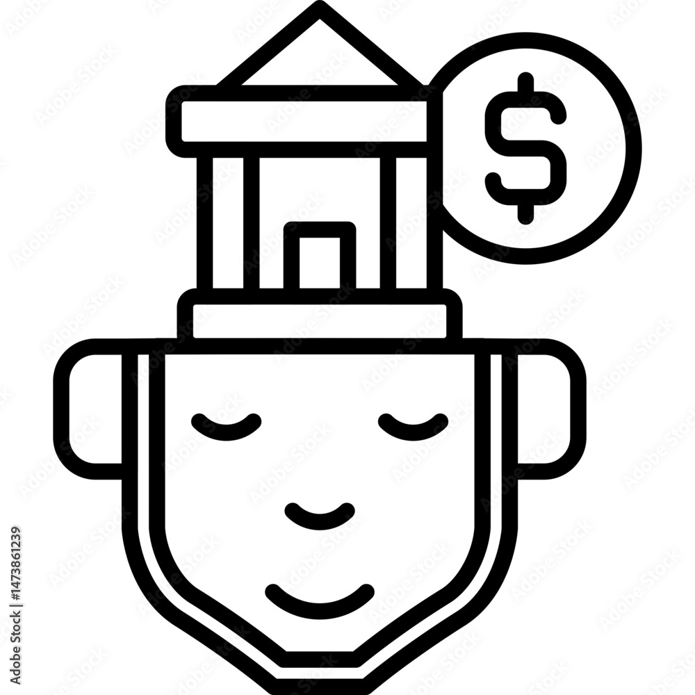 Obraz premium Bank Icon Vector Element