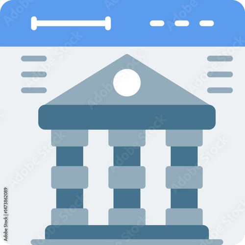 Bank Icon Vector Element
