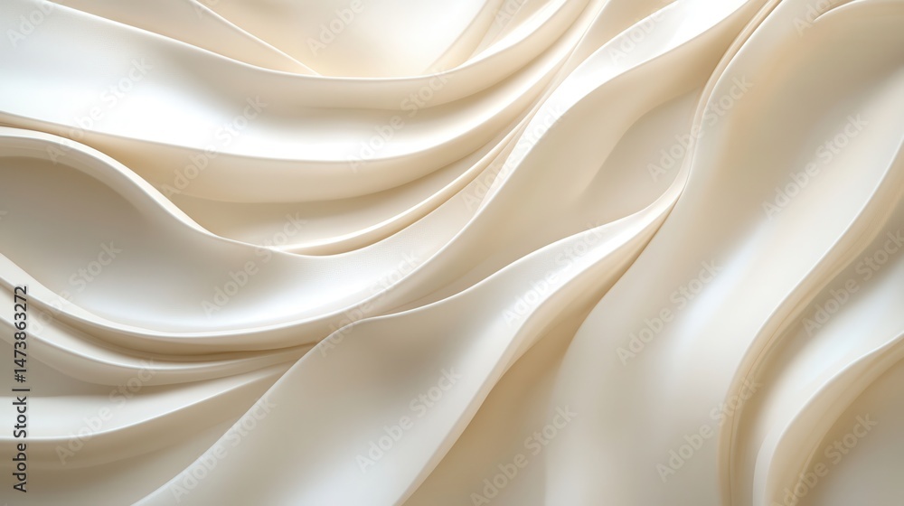 Obraz premium Abstract cream-colored flowing fabric