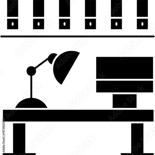 Desk Lamp Icon Vector Element