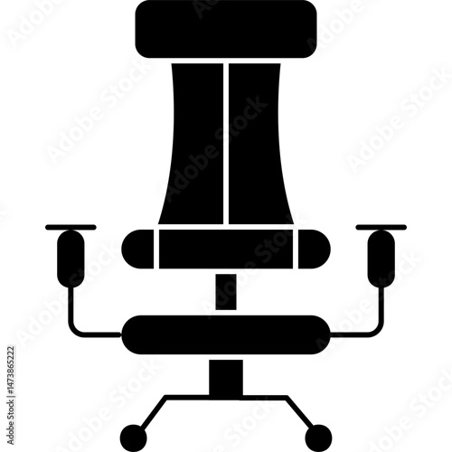 Desk Chair Icon Vector Element