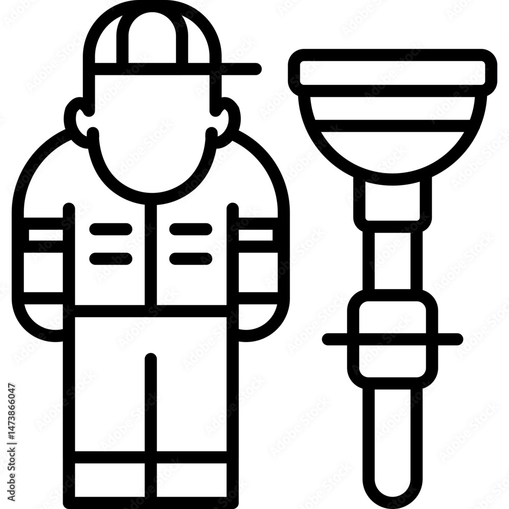 Plumber Icon Vector Element Plumber Icon Vector Element