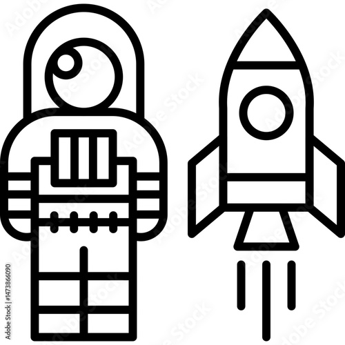 Spaceman Icon Vector Element