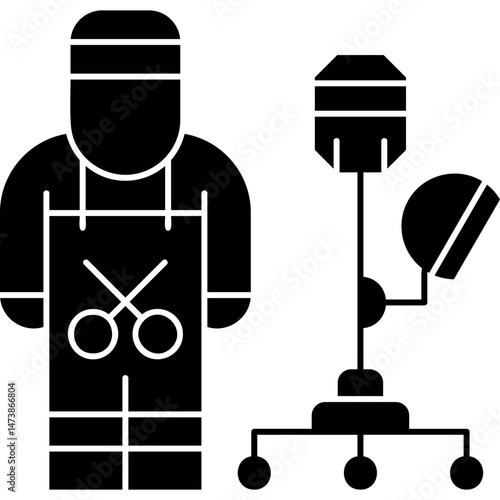 Hairdresser Icon Vector Element