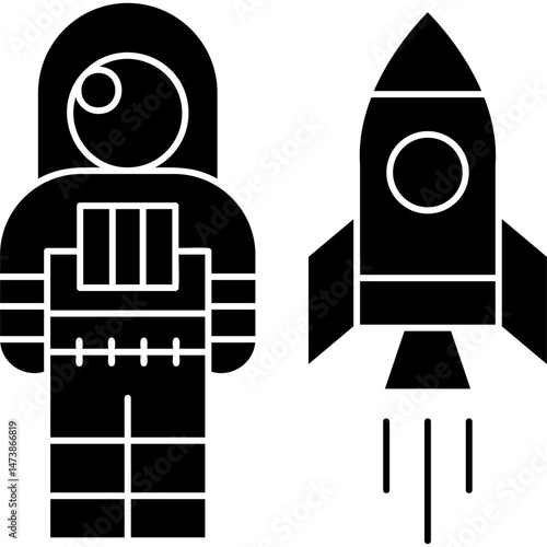 Spaceman Icon Vector Element