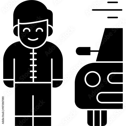 Chauffeur Icon Vector Element