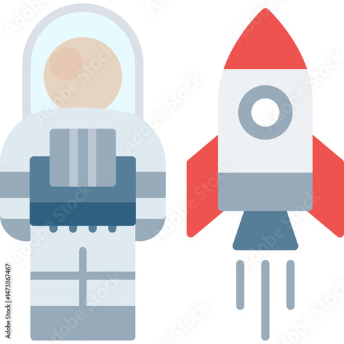 Spaceman Icon Vector Element