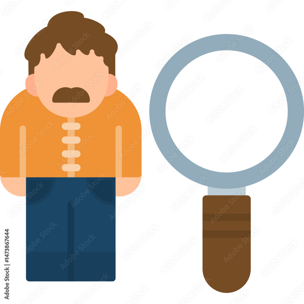 Obraz premium Detective Icon Vector Element