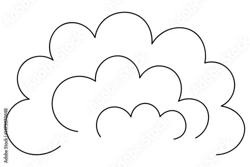 Curly bush. Sketch. Vector illustration. Lush plant. Outline on isolated white background. Doodle style. Coloring book for children. Idea for web design.