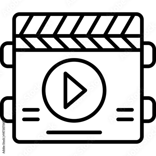 Clapperboard Icon Vector Element
