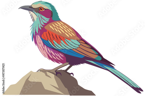 100 colorful bird, stunning multicolored plumage, vibrant feathers, intricate details, sharp beak, perched on rock, vivid colors, captivating wildlife, detailed ornithology, striking natural beauty, p
