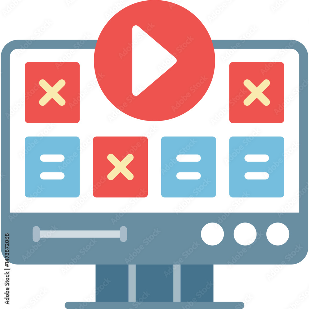 Obraz premium Television Icon Vector Element