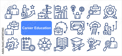 Career Education icon collection set