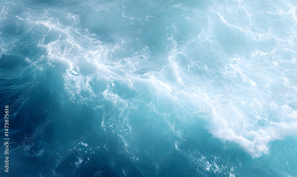 close up of blue water wave-generative ai close up of blue water wave-generative ai