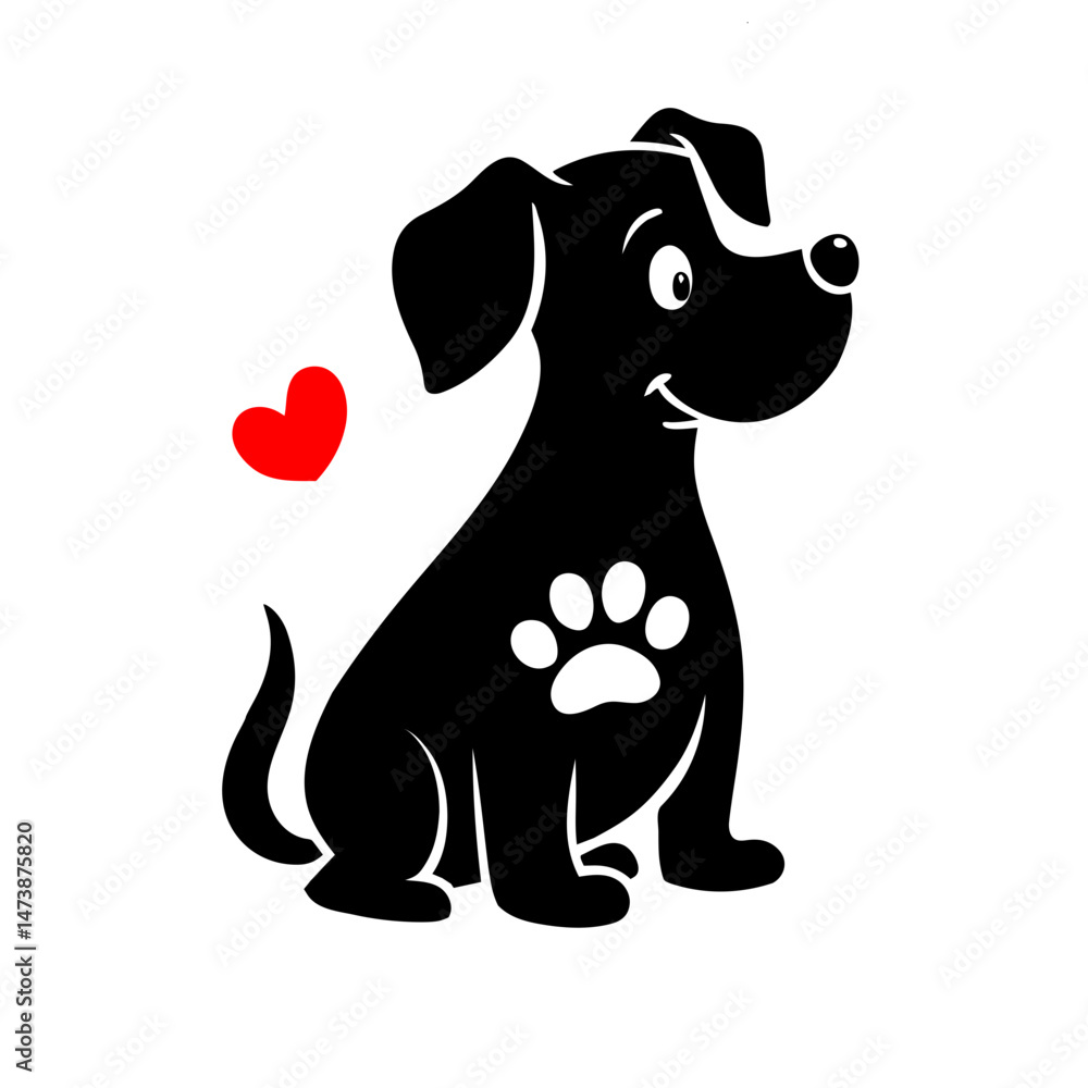Obraz premium dog with heart