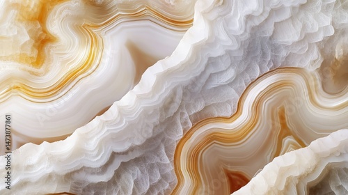 Abstract Onyx Swirls Beige and White Layered Texture, Onyx, Marble Onyx, Abstract Texture