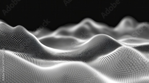 Abstract digital landscape of undulating forms (5)