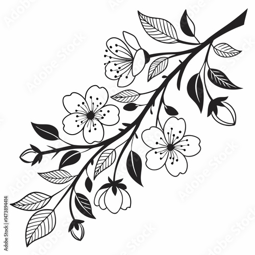 abstract floral background with flowers