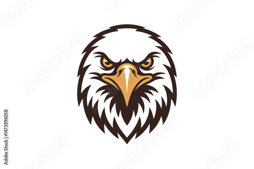 Eagle head vector illustration mascot drawing