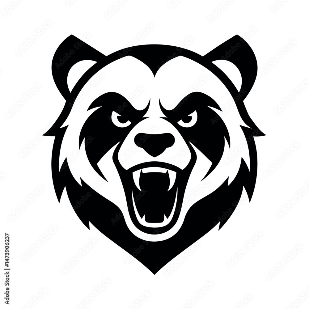 Angry Panda Mascot Logo Vector Variation Angry Panda Mascot Logo Vector Variation