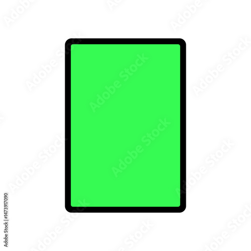 Tablet smartphone with green screen vector illustration. Gadget phone device mockup for design and editing. ui app demonstration mockup	