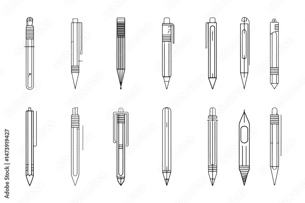 Stylus pen simple line drawing Stylus pen simple line drawing