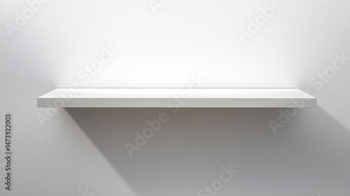 Wallpaper Mural Minimalist empty white wall shelf with dramatic shadow lighting Torontodigital.ca
