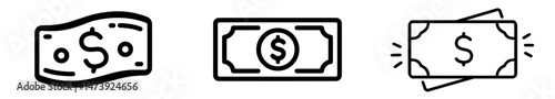 A dollar money sign icon is used to represent modern dollar money, often found on websites