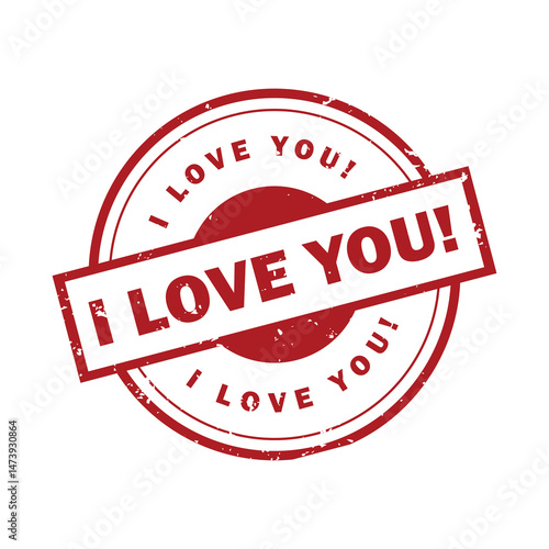I Love You Guarantee Stamp Vector