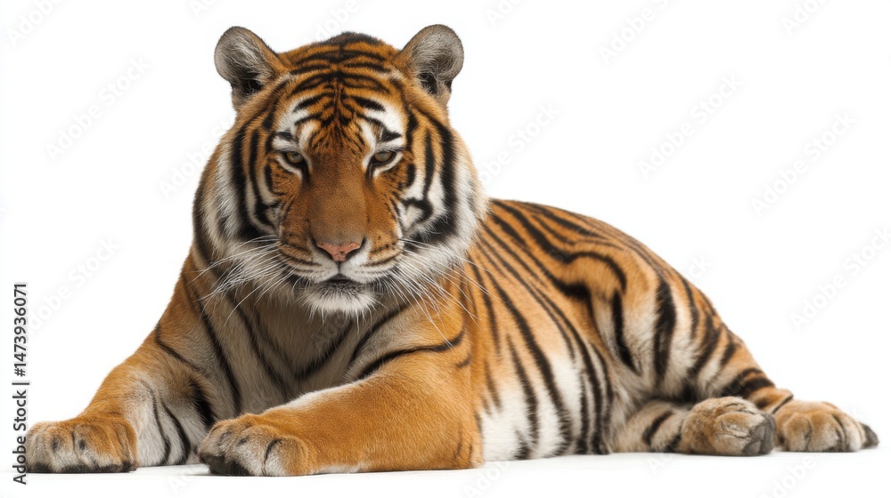 Obraz premium tiger isolated on white background