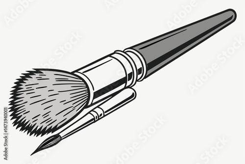 116 detailed close-up fine art photograph of a makeup brush, highly detailed and textured, clean crisp lighting, studio shot, high resolution, sharp focus, professional quality