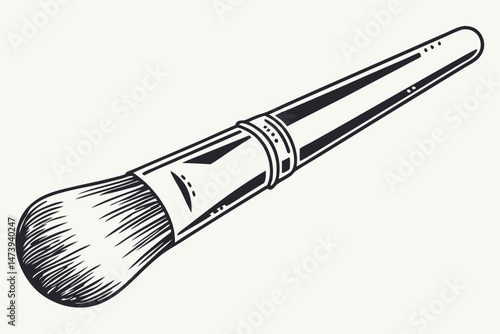 116 detailed close-up fine art photograph of a makeup brush, highly detailed and textured, clean crisp lighting, studio shot, high resolution, sharp focus, professional quality
