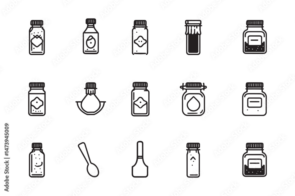 Tahini Clean Line Style Drawing Tahini Clean Line Style Drawing