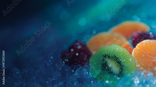 Background of beautiful yield slash on a frozen surface. ai engender conception