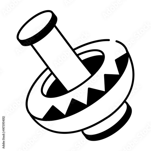 A doodle style icon showing a bong bowl 