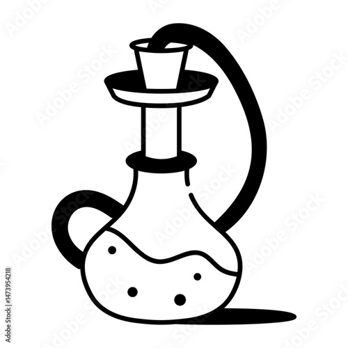 A drawing style icon of a weed bong 