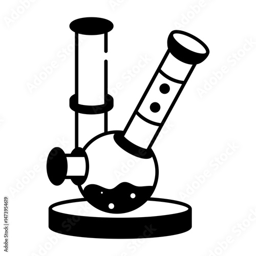 A doodle style icon of a weed bong 