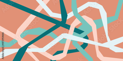 Colorful rigid lines background. Abstract complicated tangled lines vector illustration design backdrop.